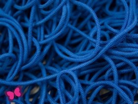 2,0 m Gummikordel in blau - ca. 2 mm 