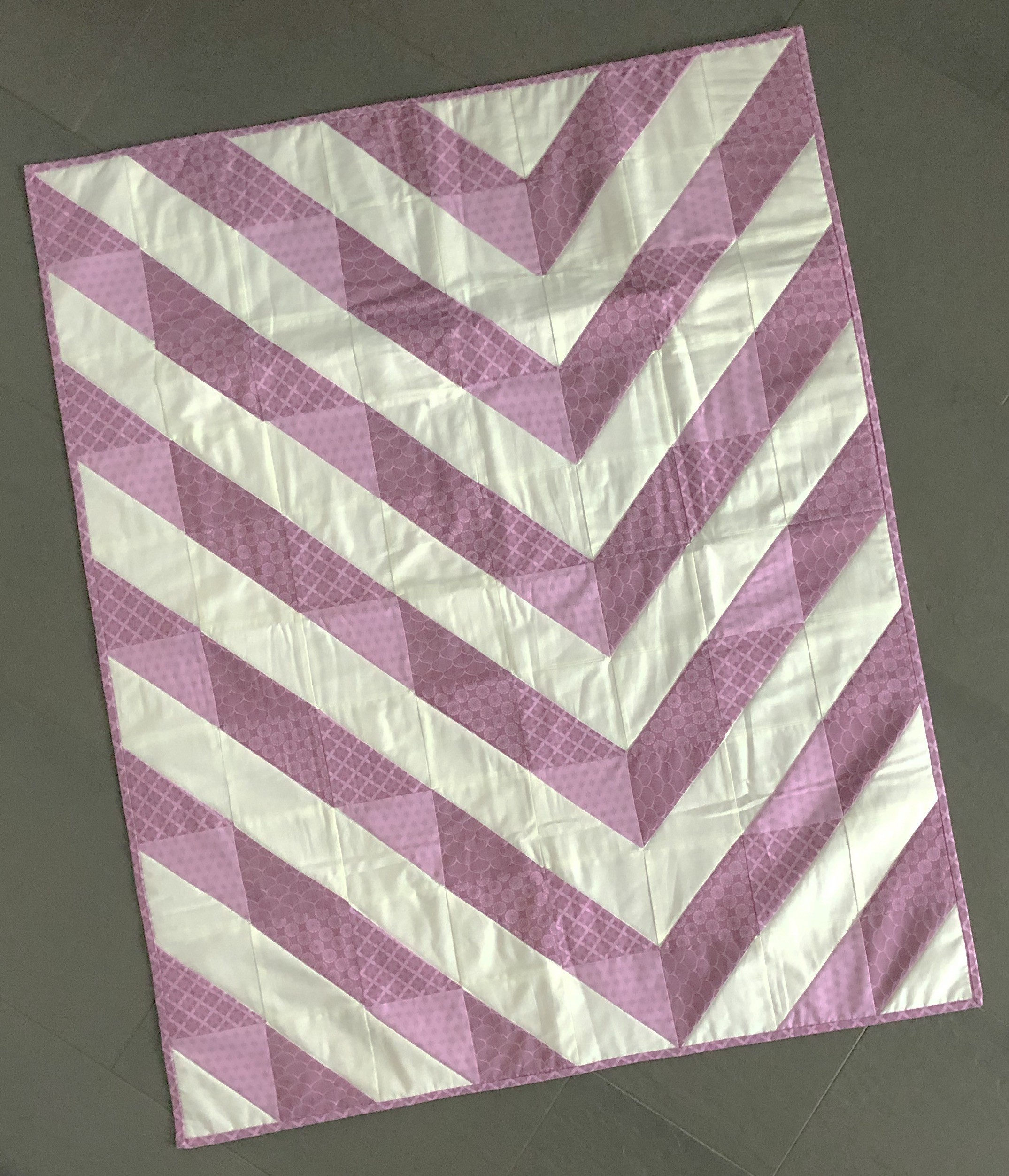 Patchwork Decke aus Dreiecken