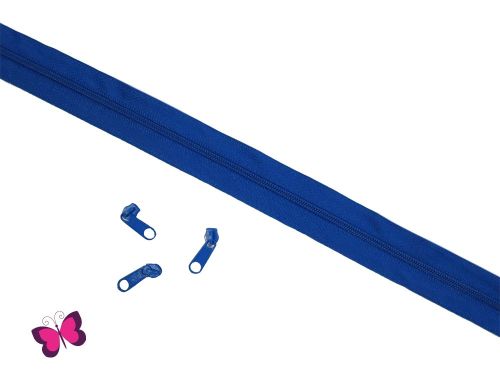 Endlosreißverschluss + 3 Metallzipper / Schieber
