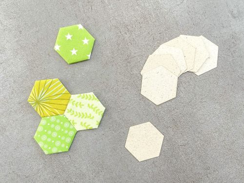 Hexagon EPP Schablonen aus Graspapier English Paper Piecing versch. Größen