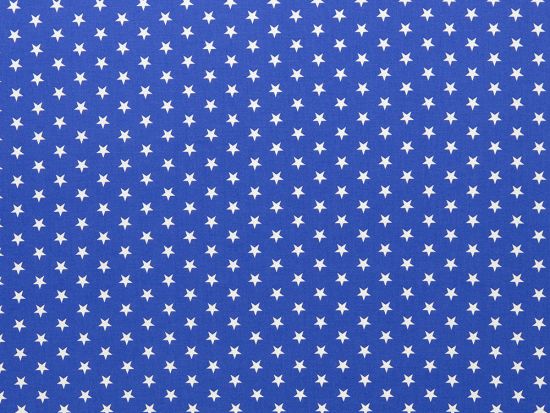 Baumwolle Sterne weiß 254 - royalblau