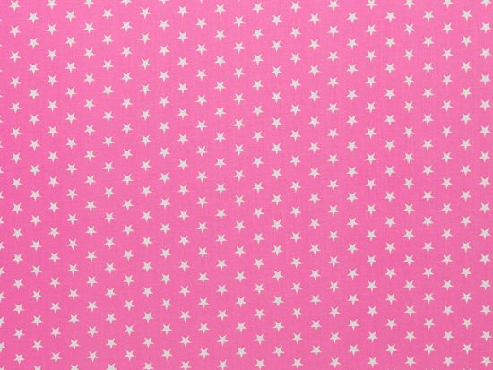 Baumwolle Sterne weiß 432 - rosa