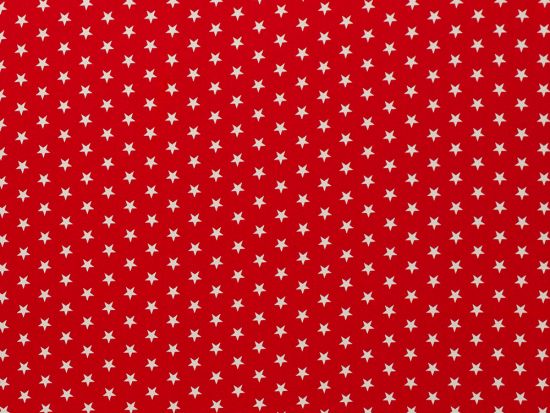 Baumwolle Sterne weiß 637 - rot
