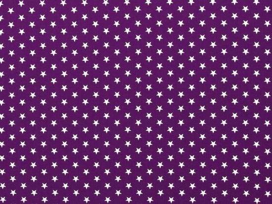 Baumwolle Sterne weiß 647 - violett
