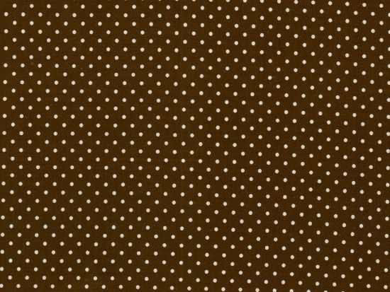 Baumwolle kleine Punkte Dots Weiss 179 - dunkelbraun