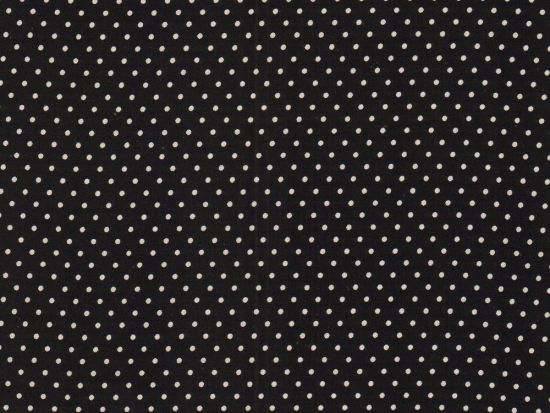 Baumwolle kleine Punkte Dots Weiss 299 - schwarz