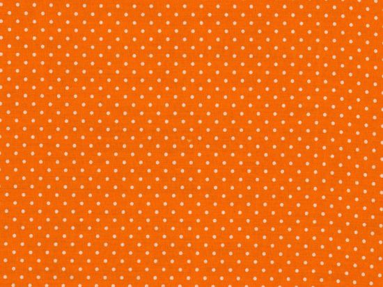 Baumwolle kleine Punkte Dots Weiss 423 - orange