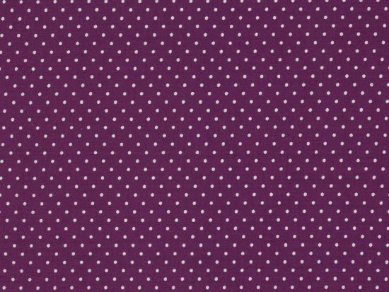 Baumwolle kleine Punkte Dots Weiss 647 - violett