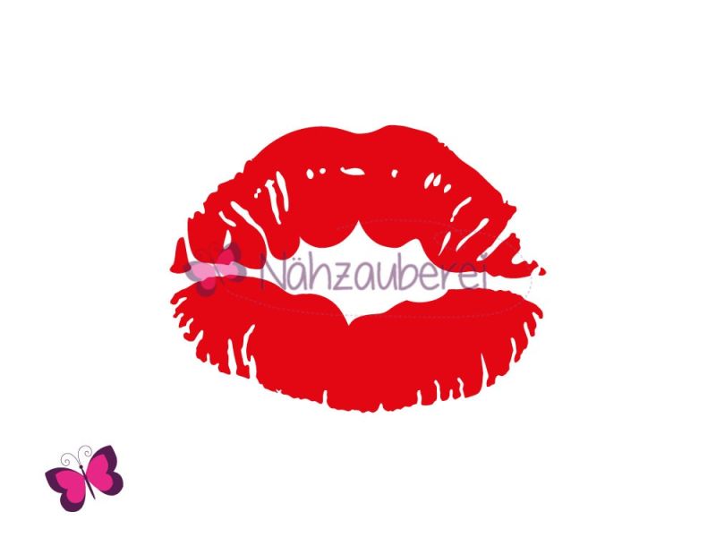 Kussmund Plotterdatei zum Download Kiss on your lips