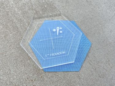 Hexagon EPP Schablone aus Acrylglas 