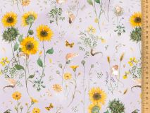 40 x 70 cm Zuschnitt Sonnenblumenfeld Webware 