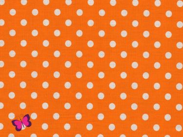 50 x 70 cm Zuschnitt Punkte Baumwolle 423 - orange