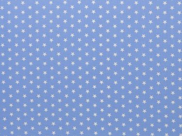 Baumwolle Sterne weiß 154 - himmelblau