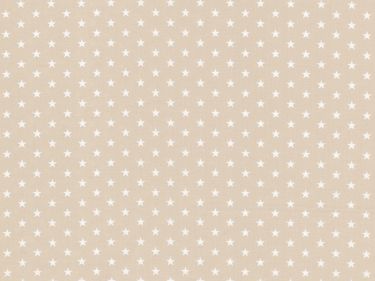Baumwolle Sterne weiß 170 - hell beige