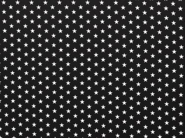 Baumwolle Sterne weiß 299 - schwarz