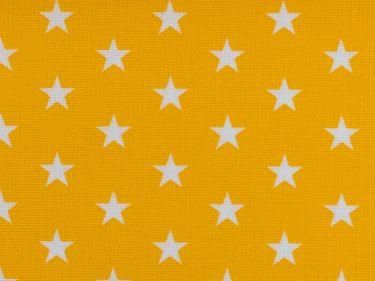 Baumwolle Sterne weiß 312 - gelb