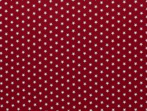 Baumwolle Sterne weiß 338 - burgundy