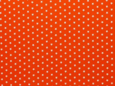 Baumwolle Sterne weiß 423 - orange