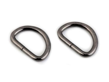 D-Ring Halbrundring 25 mm anthrazit