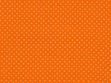 Reststück Baumwolle kleine Punkte weiß orange 