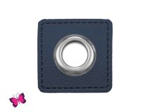 Ösenpatches für Kordeln dunkelblau