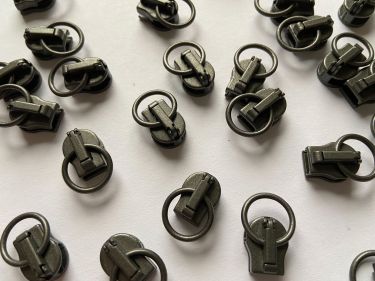 Zipper Metall für 6mm Raupe Ring | oxyd
